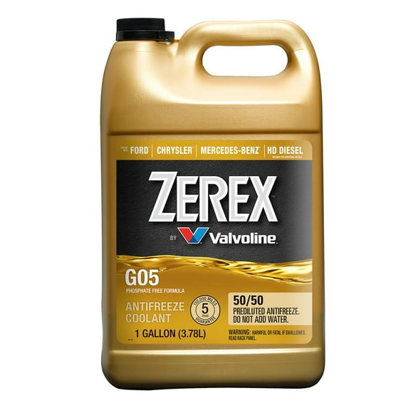 Zerex Engine Coolant ZXG05RU1 G-05; Pre-Mixed 50-50; Yellow; 1 Gallon Jug; Single