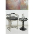 thumbnail image 2 of Pangea Home Bishop Circle Top Modern Steel Metal Side Table in Black, 2 of 3