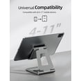 thumbnail image 2 of Soporte para tableta Nulaxy, doble plegable, de aluminio, para iPad, gris, 2 of 2