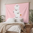 thumbnail image 3 of Halloween Small Tapestry for Bedroom Wall Hanging Tapestry, Cartoon Cute Ghost Fall Pumpkins Ceiling Backdrop Tapestries Poster Blanket Wall Decor for Teens Room Living Room Dorm 23" x 28", 3 of 8