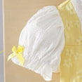 thumbnail image 5 of Gunia Baby Girls Dress Short Sleeve Elegant Lace Bow School Style Dress Party Gown Yellow Dress For Girls 0-3 Years, 5 of 7
