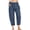 Bleu Marine, variante sur Innerwin Pantalons Capri à Cordon pour Femmes Pantalon d'Été Jambe Droite Bas Ample Bleu Marine 3TG