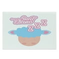thumbnail image 1 of Saying Cutting Board, Cartoon Style Sleeping Animal Theme, Decorative Tempered Glass Cutting and Serving Board, Large Size, Pink Pale Blue and Peach, by Ambesonne, 1 of 1