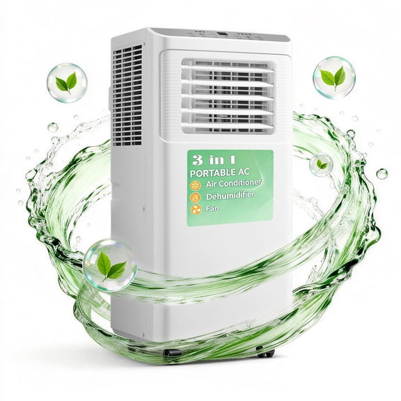 JIEJIA 8000 BTU Portable Air Conditioner, 3-in-1 AC Unit with Fan, Cool and Dehumidifier, Remote Control, Sleep Mode , for Rooms up to 250 Sq Ft