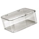 thumbnail image 4 of Caja de almacenamiento de escritorio de plástico de gran capacidad, resistente al polvo, multifuncional, con tapa, color gris claro, 4 of 12