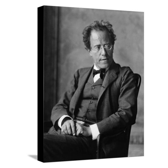 Art.com Portrait of Gustav Mahler (1860-1911), 1900s Stretched Canvas Print Wall Art, 12" x 16"