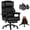 Regular/Black, variant on Big and Tall 700LBS Heavy Duty Executive Office Chair with Metal Base, Linkage Armrest, Footrest, Extra Thick Wide Cushion, Silent Rubber Wheels, Light Brown