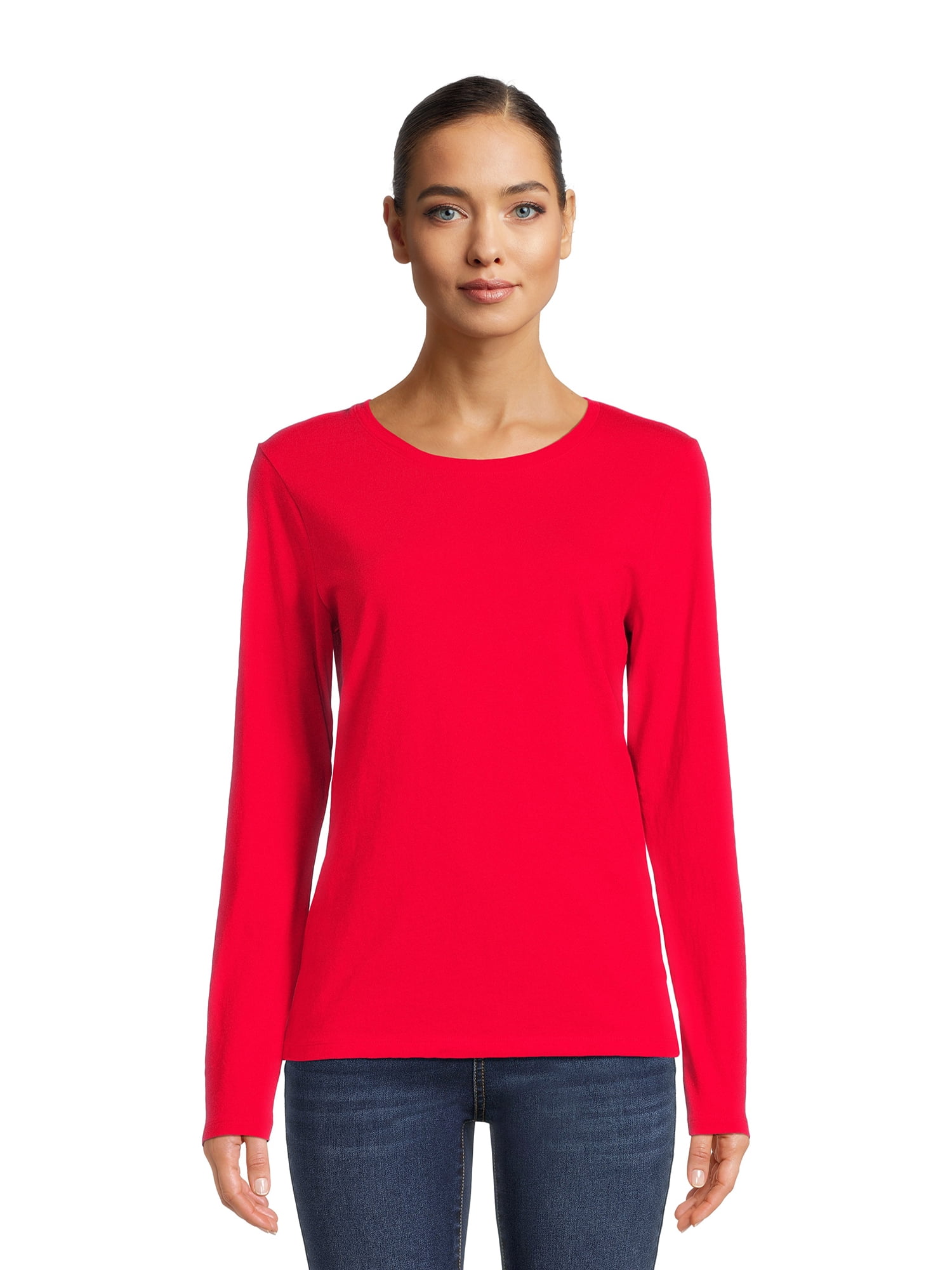 Time and Tru Women's Tees with Long Sleeves, 3-Pack