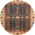 thumbnail image 1 of Ahgly Company Indoor Round Abstract Red Brown Geometric Area Rugs, 3' Round, 1 of 6