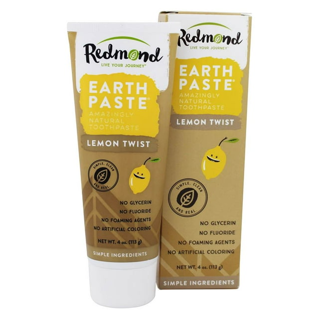 Redmond Trading - Earthpaste Dentifrice Incroyablement Naturel Torsion Citron - 4 oz