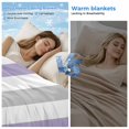 thumbnail image 2 of Purple Grey Stripe Cooling Blanket,Lightweight Breathable Summer Throw Blanket with Double Sided Cold Effect,Modern Farmhouse Vertical Striped Picnic Blankets Bed Sheet for Hot Sleepers 40"x60", 2 of 8