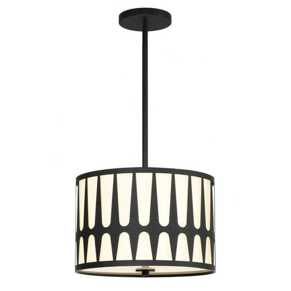 3 Light Pendant in Modern and Contemporary Style-10.75 inches Tall and 15 inches Wide-Black Finish Bailey Street Home 49-Bel-4611406