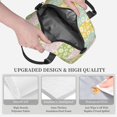 thumbnail image 3 of Uemuo Daisies Flowers Printed Lunch Bag Lunch Box Reusable Insulated Lunch Tote Bag, Leakproof Thermal Cooler Sack Food Handbags Case High Capacity, 3 of 5