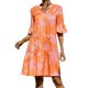 thumbnail image 2 of Vestido corto de verano en línea A para mujer Color sólido/impresión floral Vestido de manga corta y cuello en V Nituyy Vestido pastel estampado de mujer con cuello en V, 2 of 5