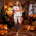thumbnail image 2 of Kintue Matching Halloween Pajamas for Family, 2-Piece Long Sleeve Pj Set for Women Men, Festive Prints Family Pajamas Matching Sets, 2 of 5