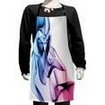thumbnail image 1 of Abstract Kids Apron, Surreal Artwork Colorful Smoke Flow Swirl Contemporary Print, Boys Girls Apron Bib with Adjustable Ties for Cooking Baking Painting, Fuchsia Blue, by Ambesonne, 1 of 2