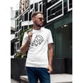 thumbnail image 2 of B&W Pizza Simple Slice T-Shirt Men -Image by Shutterstock, Male Large, 2 of 4