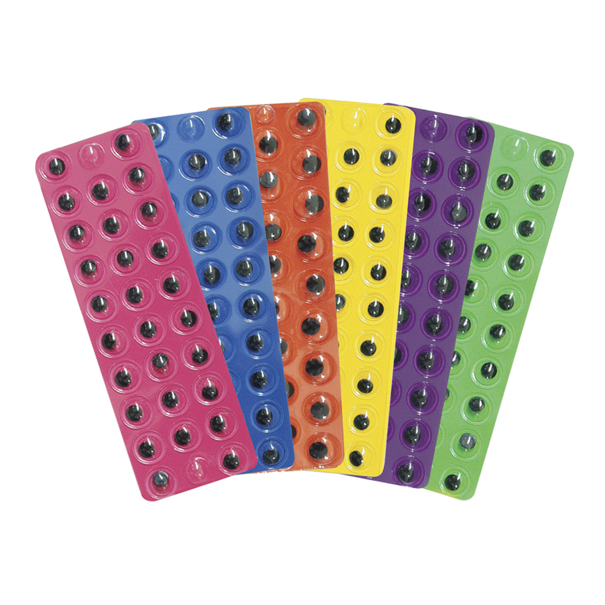 Peel ‘n Stick Wiggle Eyes on Sheets, Bright Eyes, 168 Per Pack, 6 Packs