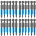 thumbnail image 3 of 20pcs Cross Head Screwdriver Bits S2 Alloy Steel 1/4 Inch Hex Shank Cross Slot Impact Driver Bit Set PH1 PH2 PH3 PZ1 PZ2 PZ3 Anti-Slip Power Screwdriver Bits with Magnetic  (Blue ), 3 of 11