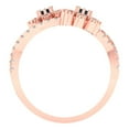 thumbnail image 4 of Halo Engagement Ring for Women - 0.48ct Natural London Blue Topaz in 14K Rose Gold Promise Ring, 4 of 6