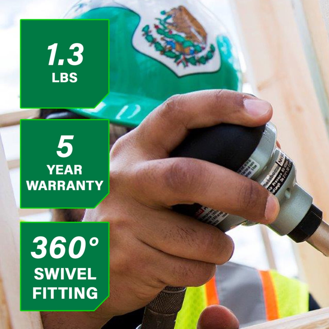 Metabo HPT Pneumatic Palm Nailer, 2-1/2-In-3-1/2-In, NH90AB