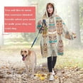 thumbnail image 4 of Wearable Oversized Blanket,Ethnic - Style Colorful Feather Pattern Wearable Blanket Hoodie for Adults,Cozy Hooded Blankets with Super Pockets,Super Warm Fuzzy Pullover for Women & Men, 4 of 6
