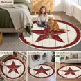 thumbnail image 6 of Country Star Washable Round Area Rug 5 ft, Wood Grain, Soft Non Slip Rugs Stain Repellent Indoor Felt Carpet for Living Dining Room Bedroom Home Office, 6 of 9