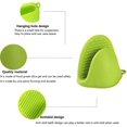 thumbnail image 3 of Silicone Oven Mitts and Pot Holder Set of 4, Heat Resistant Non Slip Mini Oven Mittens Silicone Pinch Mitts for Grilling Cooking Baking, Microwave Gloves Table Placemats Kitchen Accessories (Green), 3 of 7