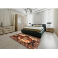 thumbnail image 4 of Ahgly Company Indoor Square Traditional Saffron Red Persian Area Rugs, 8' Square, 4 of 6