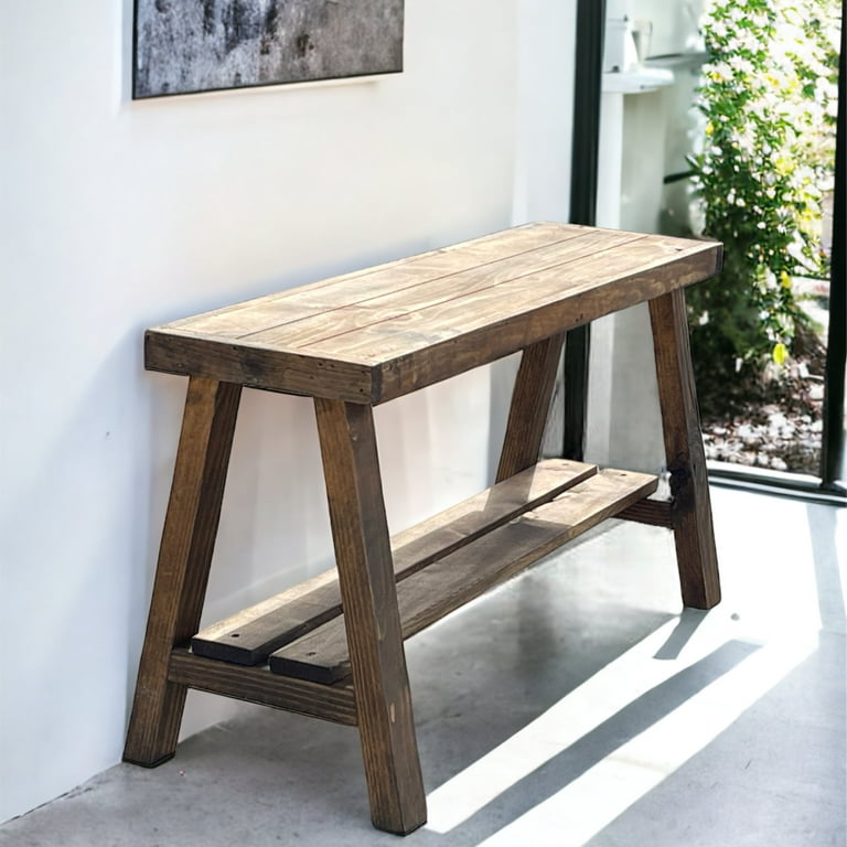 Entrance bench, Reclaimed wood bench