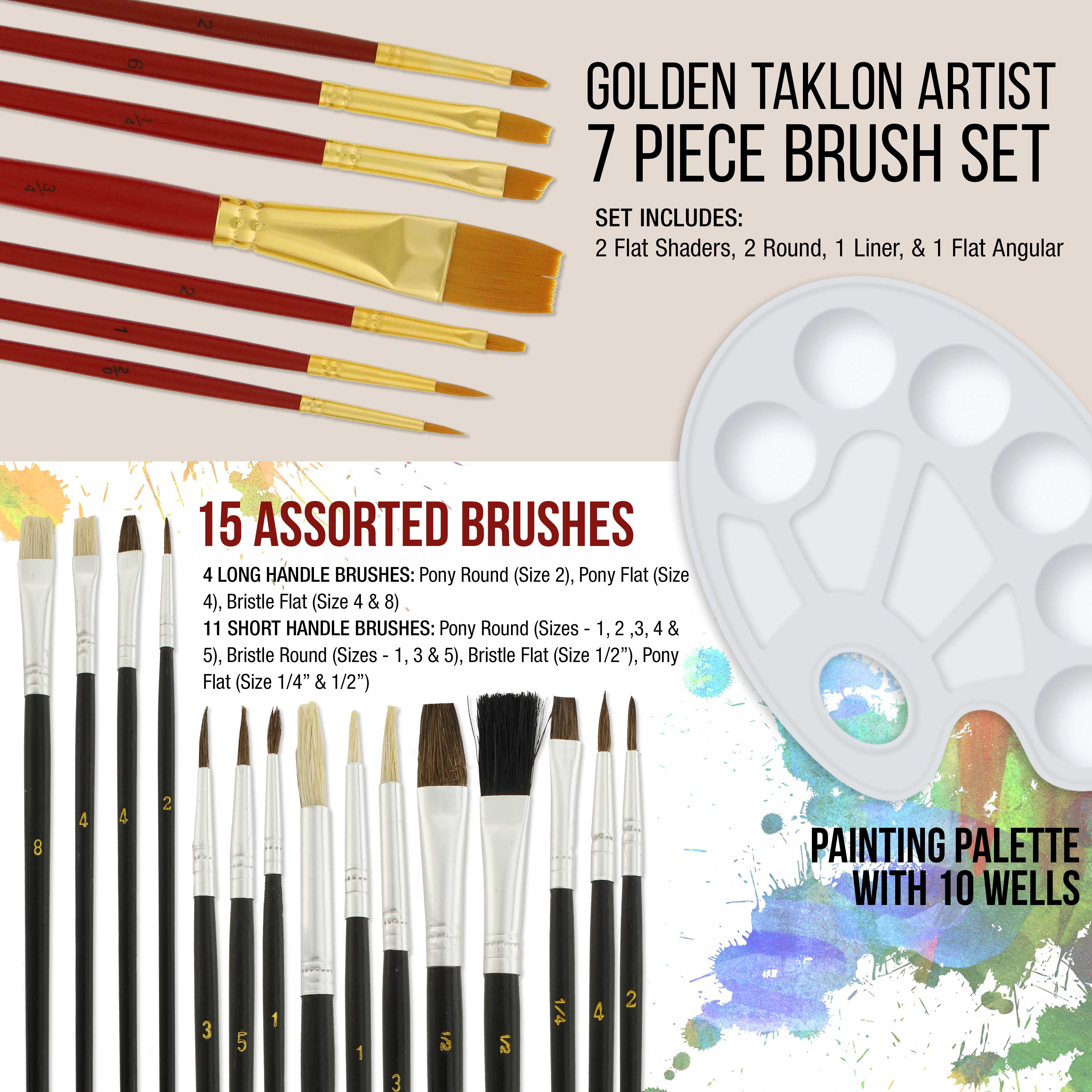 Blick Mega Golden Taklon Brushes