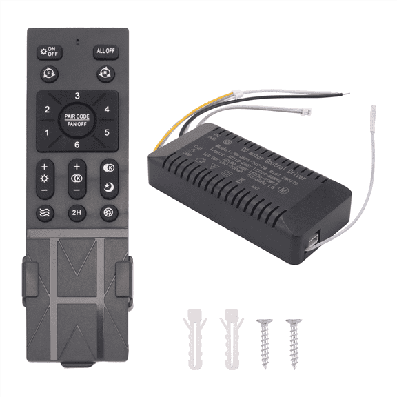 Ceiling Fan Remote Control Kit with 6 Speed Settings, Replacement Remote, Dimming Cont pwm25