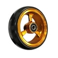 thumbnail image 4 of RIANT WHEEL , 4 X 1.4 Pouces, Roues en PU, Roulettes de Fauteuil Roulant, Jante en Aluminium, une Paire (Or), 4 of 4