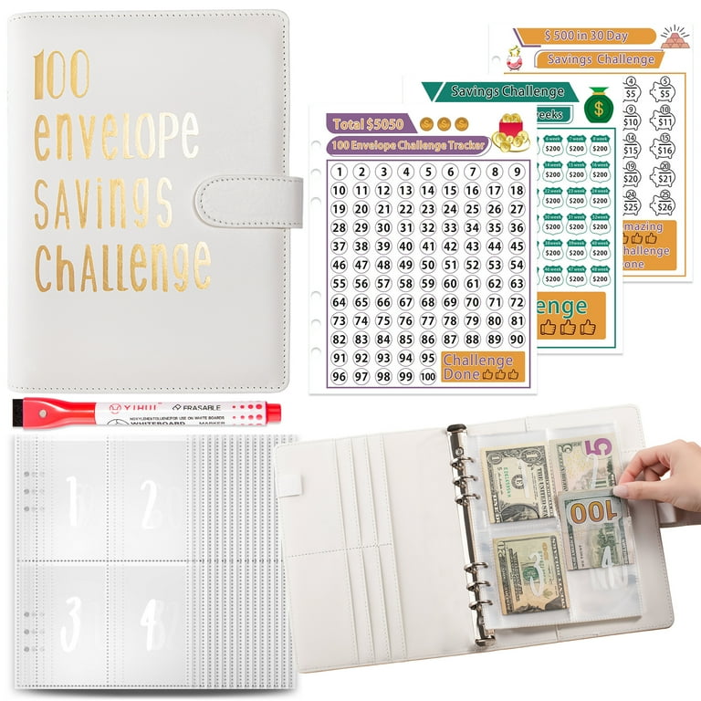 100 Envelopes Money Saving Challenge, Easy and Fun Way to Save $5,050, Budget Binder Savings Challenge Book, Savings Challenges Budget Book Binder,Budget Planner Book for Saving Money - Walmart.com 100 Envelopes Money Saving Challenge, Easy and Fun Way to Save $5,050, Budget Binder Savings Challenge Book, Savings Challenges Budget Book Binder,Budget Planner Book for Saving Money - Walmart.com