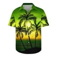 thumbnail image 4 of Men's Short Sleeve Casual Fit Beach Shirts Summer Tropical Bowling Hawaiian Shirts Button Down Printed Bowling Shirts, 4 of 5