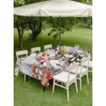 thumbnail image 3 of Outdoor Tablecloth with Umbrella Hole and Zipper, Grey Gnomes Christmas Rectangle Table Cloth 60x84 Inch Waterproof Tablecloth, Red Xmas Balls Snowflake Tree Picnic Table Cover for Patio Camping, 3 of 7