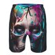thumbnail image 3 of Balery Modern Abstract Colorful Skull B Traje de Baño Estilo Hawaiano para Hombre, Shorts de Secado Rápido con Bolsillos-Medium, 3 of 6