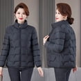 thumbnail image 3 of Chaqueta corta de algodón delgada y ligera para mujeres de mediana edad y mayores, más chaqueta de algodón grande, 3 of 6