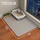 thumbnail image 5 of Alfombrilla para arena de gatos de doble capa, impermeable, a prueba de orina, fácil de limpiar, almohadilla de inodoro antideslizante, almohadilla para rascar para gatos, almohadilla grande para pata, 5 of 5