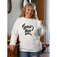 thumbnail image 2 of Say No Sweatshirt Women - Women Sweatshirt, White, 3XL, 2 of 4