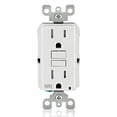 thumbnail image 1 of Enchufe GFCI resistente a la intemperie Leviton GFWT1-W 15 A, blanco, 1 of 7