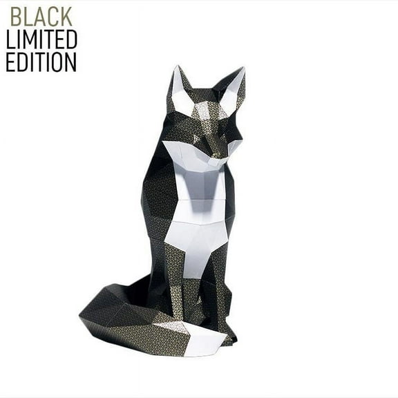 PAPERCRAFT WORLD DIY 3D Fox Model - Black Limited Edition