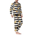 thumbnail image 2 of Sikiie Gold Flamingo Mens Pajama Set, Soft Warm Long Sleeve Sleepwear, Cozy Button-Down Pjs for Men-XX-Large, 2 of 7