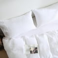 thumbnail image 4 of 100% Pure French Linen Pillowcases Soft & Breathable Pillow Case Set of 2 - White 20x26 Inch, 4 of 7