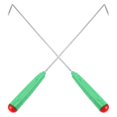 thumbnail image 1 of Iron Fireplace Tools Long Handle for Indoor and Outdoor Use 2Pcs, 1 of 5
