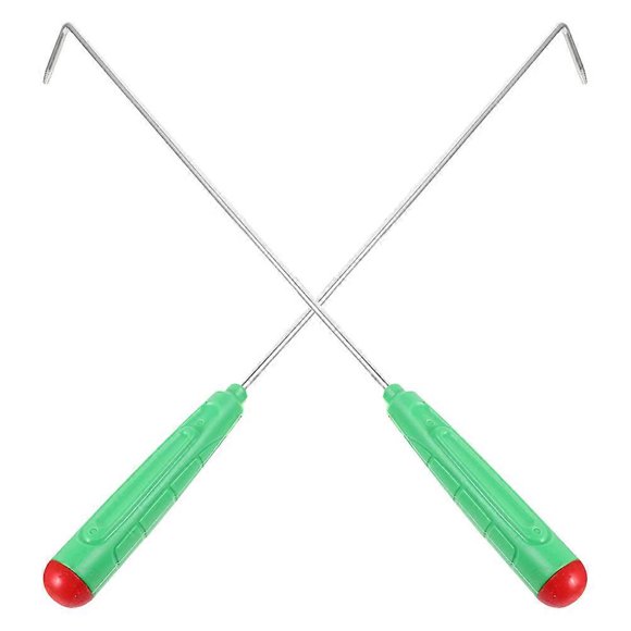 Iron Fireplace Tools Long Handle for Indoor and Outdoor Use 2Pcs