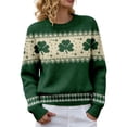 thumbnail image 6 of St Patricks Day Sweater Women Long Sleeve Crewneck Irish Oversized Pullover Plus Size Sweater, 6 of 8