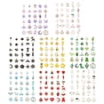 thumbnail image 2 of 1bag 30pcs 30 styles Alloy Enamel Pendants Mixed shapes Pink 12~24.5x7~23.5x1~6.5mm Hole: 1.5~2.5mm 1pc/style, 2 of 5