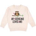 thumbnail image 2 of Inktastic Grandma Loves Me Girls Owl Toddler Sweatshirt, 2 of 4