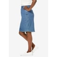 thumbnail image 4 of Jessica London Women's Plus Size True Fit A-line Denim Short Mini Skirt, 4 of 5